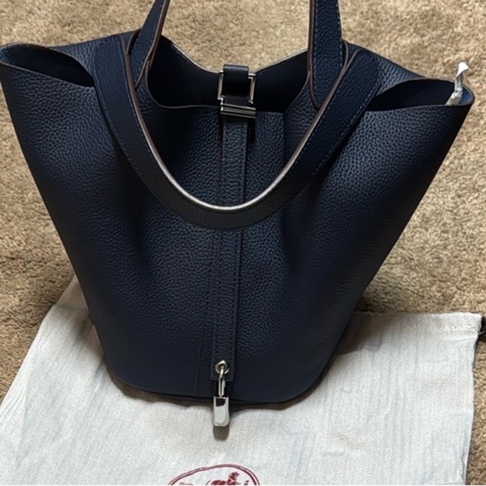 Navy Blue Sturdy Fabric Tote Bag